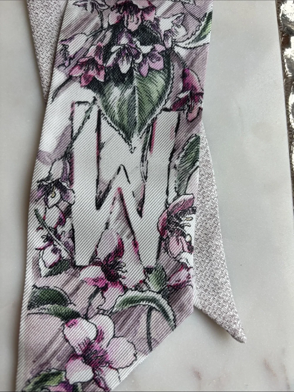 Christian Dior Mitzah W ABC Silk Scarf Rose New